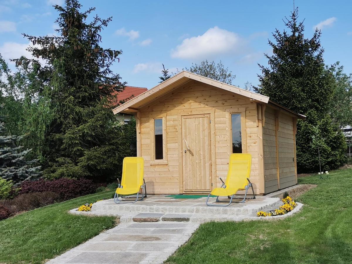 Pension Raupennest Mit Blockhaussauna Bautzen Kültér fotó